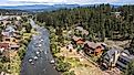 Aerial view of Truckee, California.