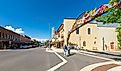 Main Street through historic downtown Sandpoint, Idaho. 