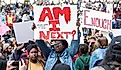 A protest in California over gun violence and the epidemic of mass shootings in schools today.