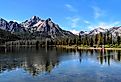 Beautiful mountain view at Lake Stanley, Idaho