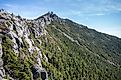 Views from the trail at Whiteface mountain in Adirondack Park, New York. 