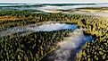 Stunning view of a Lake in Hossa National Park, Finland. 
