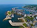 Aerial view of Rockport, Massachusetts.