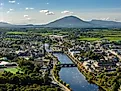 Ballina Co Mayo Ireland in the summer time.
