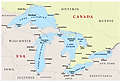 Map of the Great Lakes.