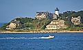 A lighthouse in Oak Bluffs, Massachusetts.