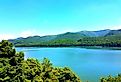 Overlook of Watauga Lake and the mountains in the background.