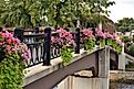  Pedestrian bridge crossing the Cannon River in Northfield, Minnesota.