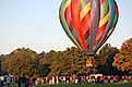 A hot air balloon festival in Plainville, Connecticut. Editorial credit: Laura Stone / Shutterstock.com