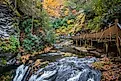 The Bushkill Falls in Bushkill, Pennsylvania.