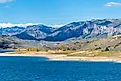 Crossing Blue mesa Reservoir in the fall.