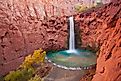 Mooney Falls, Havasu Canyon, Havasupai Indian Reservation, Arizona.