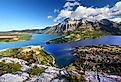Waterton Lakes National Park in Canada seen from the Bears Hump