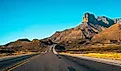 The Guadalupe Mountains National Park landscape near El Captain Viewpoint, Texas.