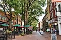 The downtown mall in Charlottesville, Virginia. Image credit: MargJohnsonVA / Shutterstock.com.