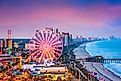 City skyline of Myrtle Beach, South Carolina, USA.