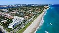 Aerial view of Palm Beach, Florida