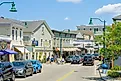 The Main Street in Mystic, Connecticut. Editorial credit: Actium / Shutterstock.com.
