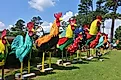 Metal Feathers in Eureka Springs, Arkansas. Editorial credit: EQRoy / Shutterstock.com.