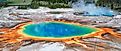 View of the Grand Prismatic Spring in Wyoming.