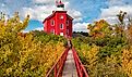 Marquette Harbor Lighthouse in Marquette, Michigan.