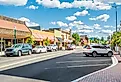 First Avenue, the main street through the downtown area of Sandpoint, Idaho, on a summer day.