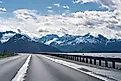 Road leading toward Seward, Alaska