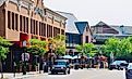 Businesses lined along a street in Birmingham, Michigan. Editorial credit: PQK / Shutterstock.com