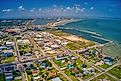 Aerial view of Rockport, Texas.
