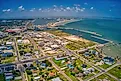Aerial view of Rockport, Texas.