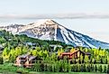 Mount Crested Butte, Colorado village view. 