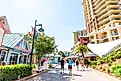 People walking around in Destin, Florida.
