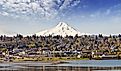 The stunning view of Hood River, Oregon, with Mount Hood.