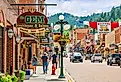 Main Street along the historic 1880s Old West themed town of Deadwood, South Dakota. Editorial credit: Kirk Fisher / Shutterstock.com