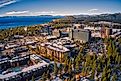 Aerial view of South Lake Tahoe in California.