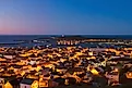 Night time panorama of Saint Pierre, Saint Pierre and Miquelon
