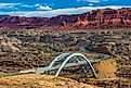Highway 95 (Bicentennial Highway) crossing Colorado River, southern Utah. (Credit: Doug Meek via Shutterstock)