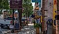 Little shops and boutiques in downtown Brevard, North Carolina. Image credit Dee Browning via Shutterstock.