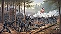 An illustration of a scene from the American Civil War.