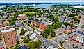 Aerial view of Salem, Massachusetts.