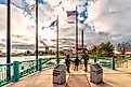 Police and Firefighter Memorial view in Michigan City, Indiana. Image credit: Nejdet Duzen / Shutterstock.com.
