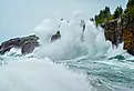 High waves in Lake Superior.