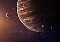 Jupiter completes a rotation on its axis in about 10 hours. 