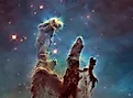 Hubble’s first image of the Pillars of Creation. Image credit: NASA/ESA