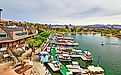 View of Lake Havasu, Arizona taken from the the London Bridge