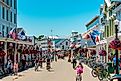 The busy streets of downtown Mackinac Island, Michigan. Image credit: Michael Deemer / Shutterstock.com.