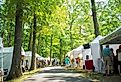 View of Berea Crafts Festival on a sunny day. 