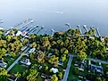Aerial view of Millsboro, Delaware.
