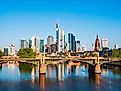 Skyline of Frankfurt, Germany.