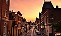 Downtown Historic Staunton at sunset, birthplace of President Woodrow Wilson. Editorial credit: MargJohnsonVA / Shutterstock.com 